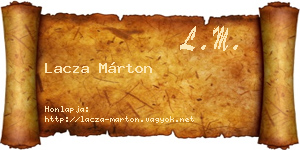 Lacza Márton névjegykártya