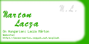 marton lacza business card