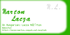 marton lacza business card
